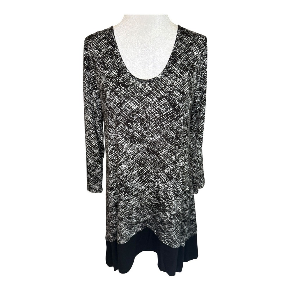 Chelsea & Theodore‎ Black & White Print Long Sleeve Dressy Top Size Small NWT